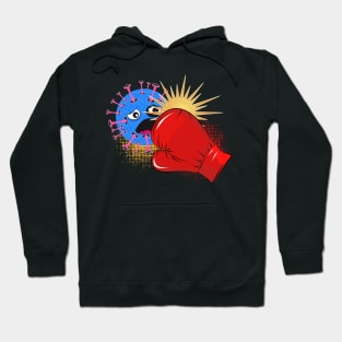 Boxing glove with Corona Virus Hoodie